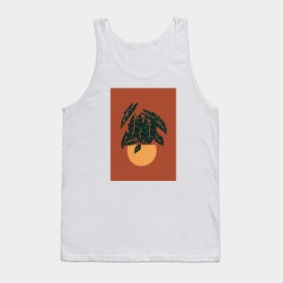 Alocasia, Botanical, Boho, Terracotta, Wall Art Print Tank Top